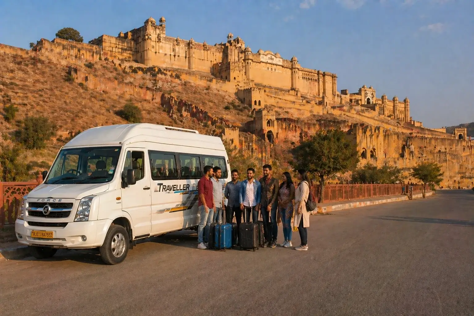 12 seater tempo traveller Delhi to Jaipur group travel