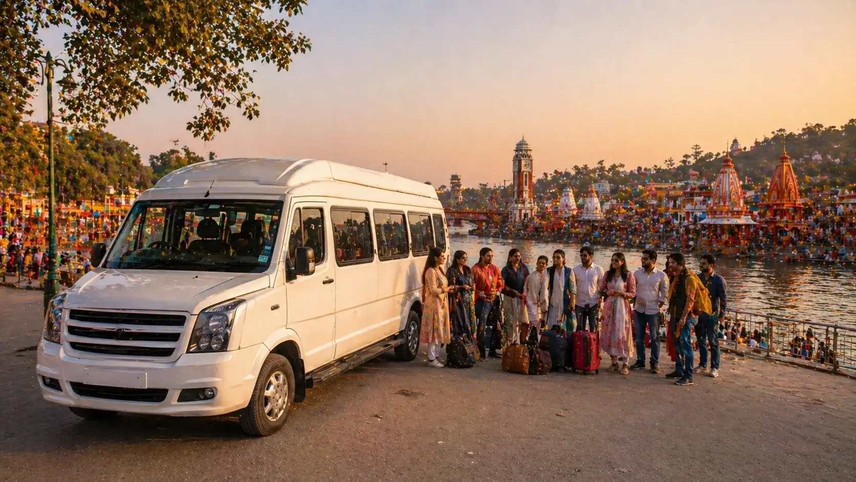 16 seater tempo traveller delhi to haridwar group travel