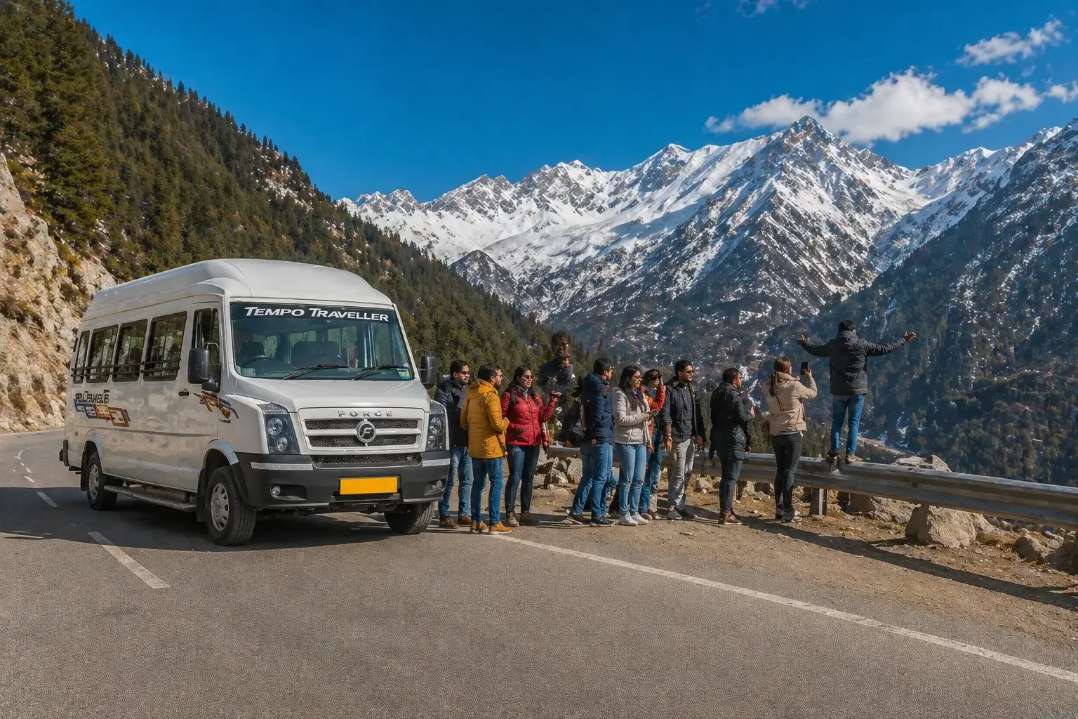 16 seater tempo traveller delhi to manali group travel