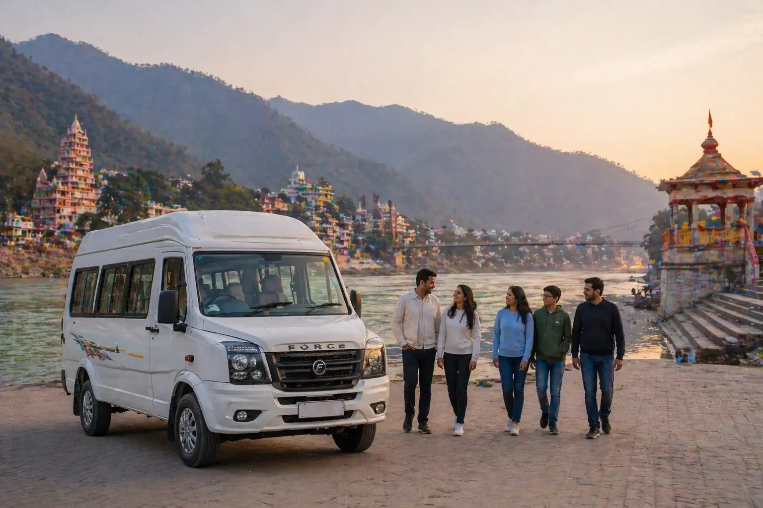 9 seater tempo traveller delhi to rishikesh trip