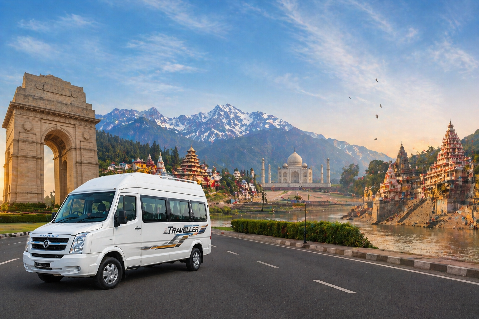 tempo traveller routes from Delhi