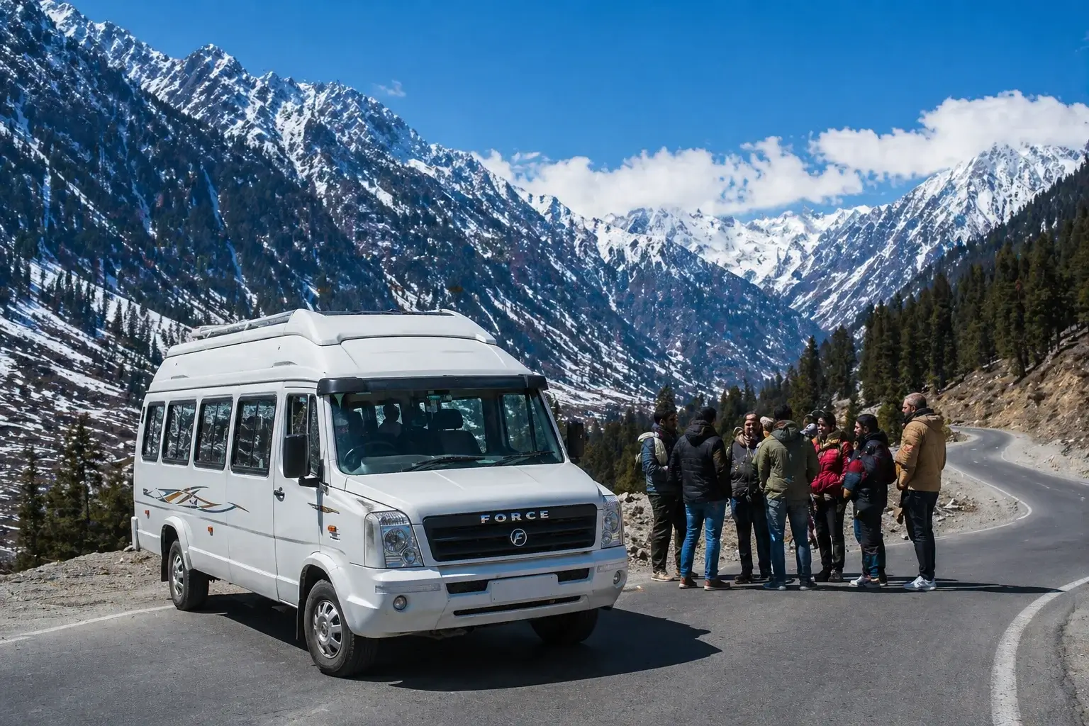 20 seater tempo traveller delhi to manali group travel