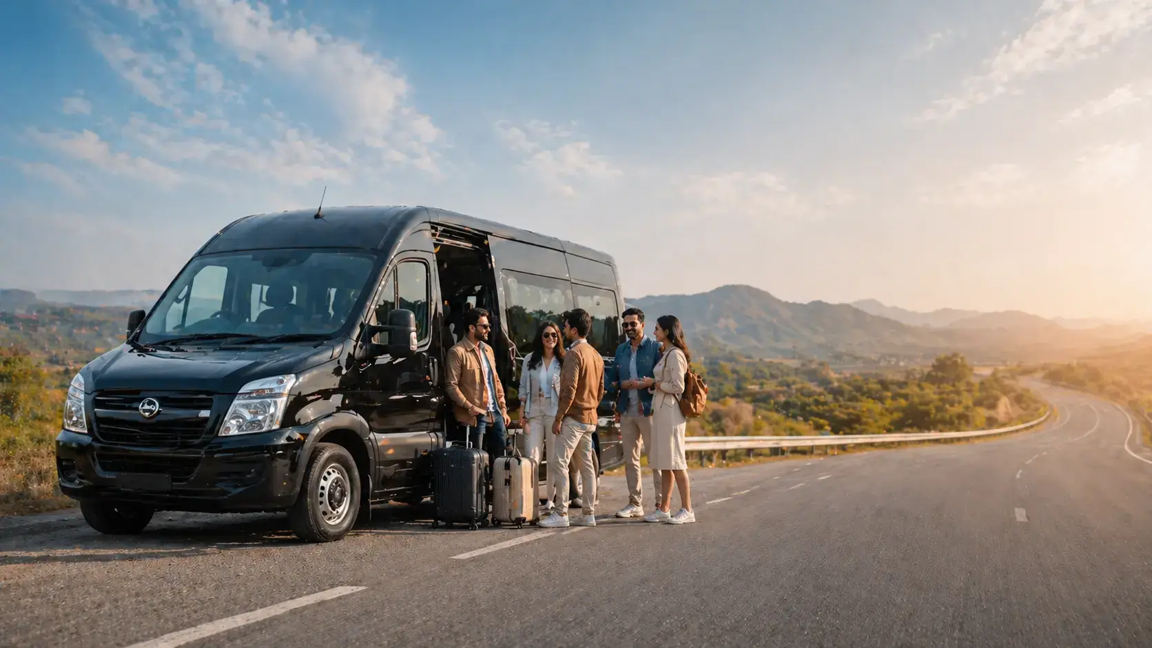 Force Urbania luxury van for group travel from Delhi