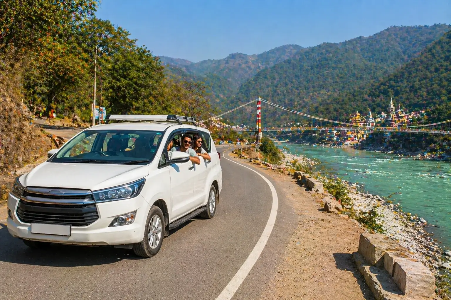 haridwar to rishikesh taxi route ganga river road