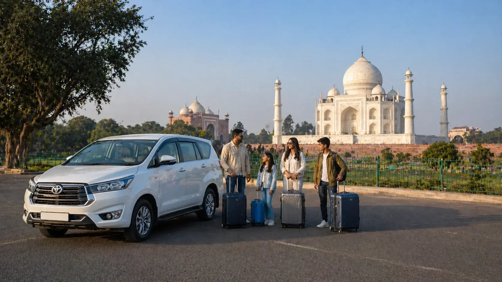 Toyota Innova taxi from Delhi to Agra for Taj Mahal trip