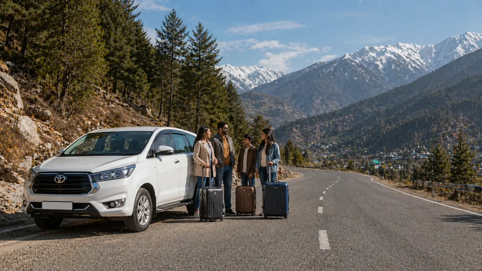 Toyota Innova taxi from Delhi to Manali for hill travel