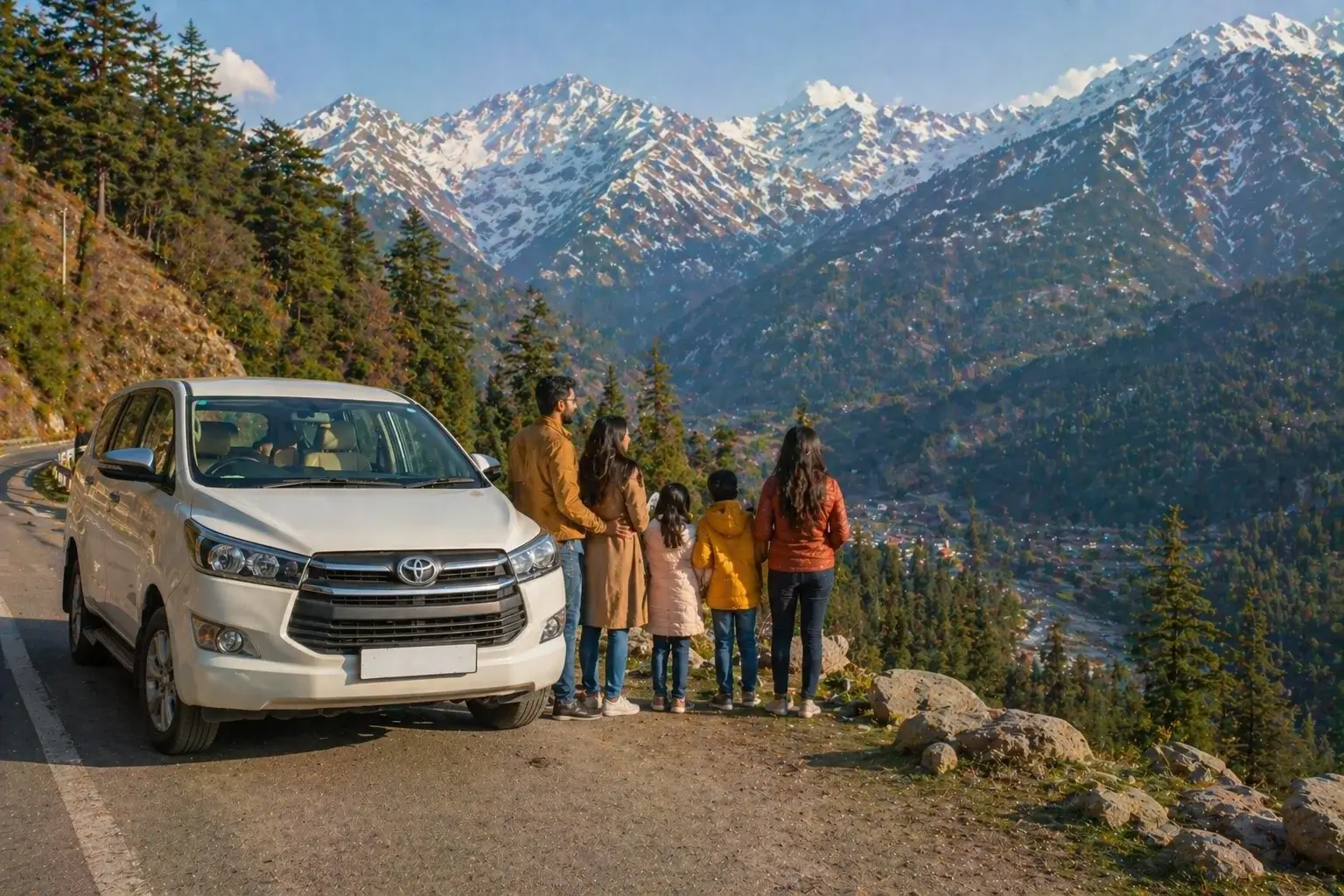 innova taxi delhi to manali family trip