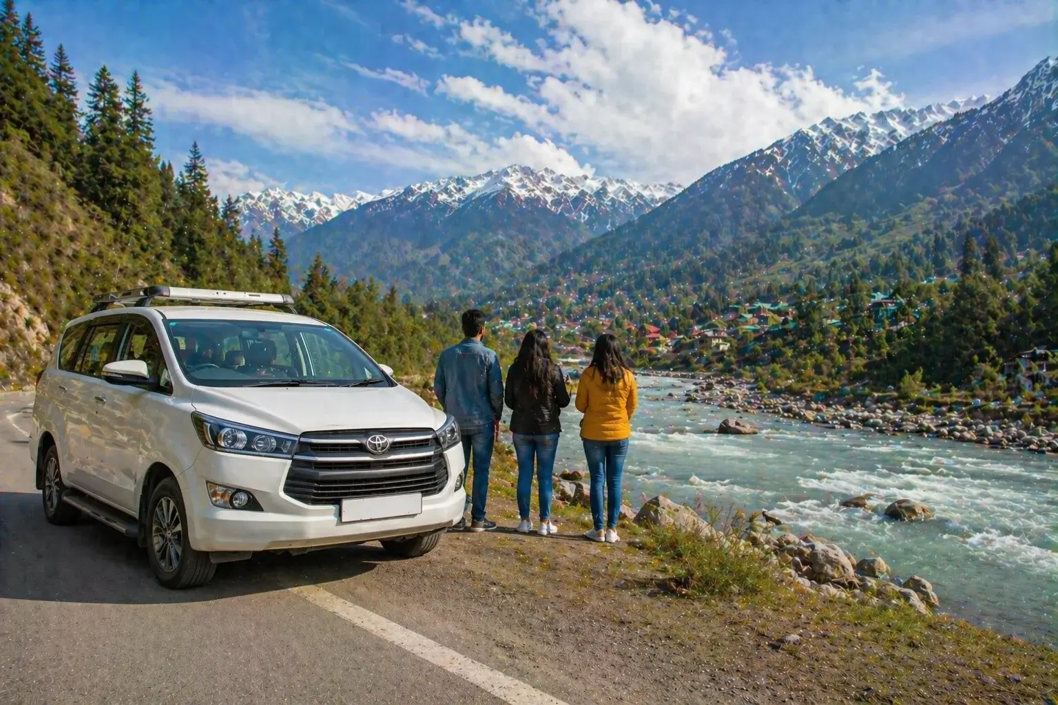 kullu valley delhi to manali taxi scenic stop