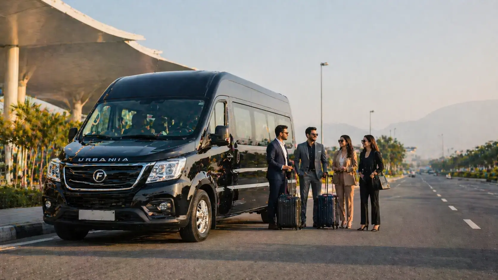 Luxury group van Urbania for premium travel from Delhi