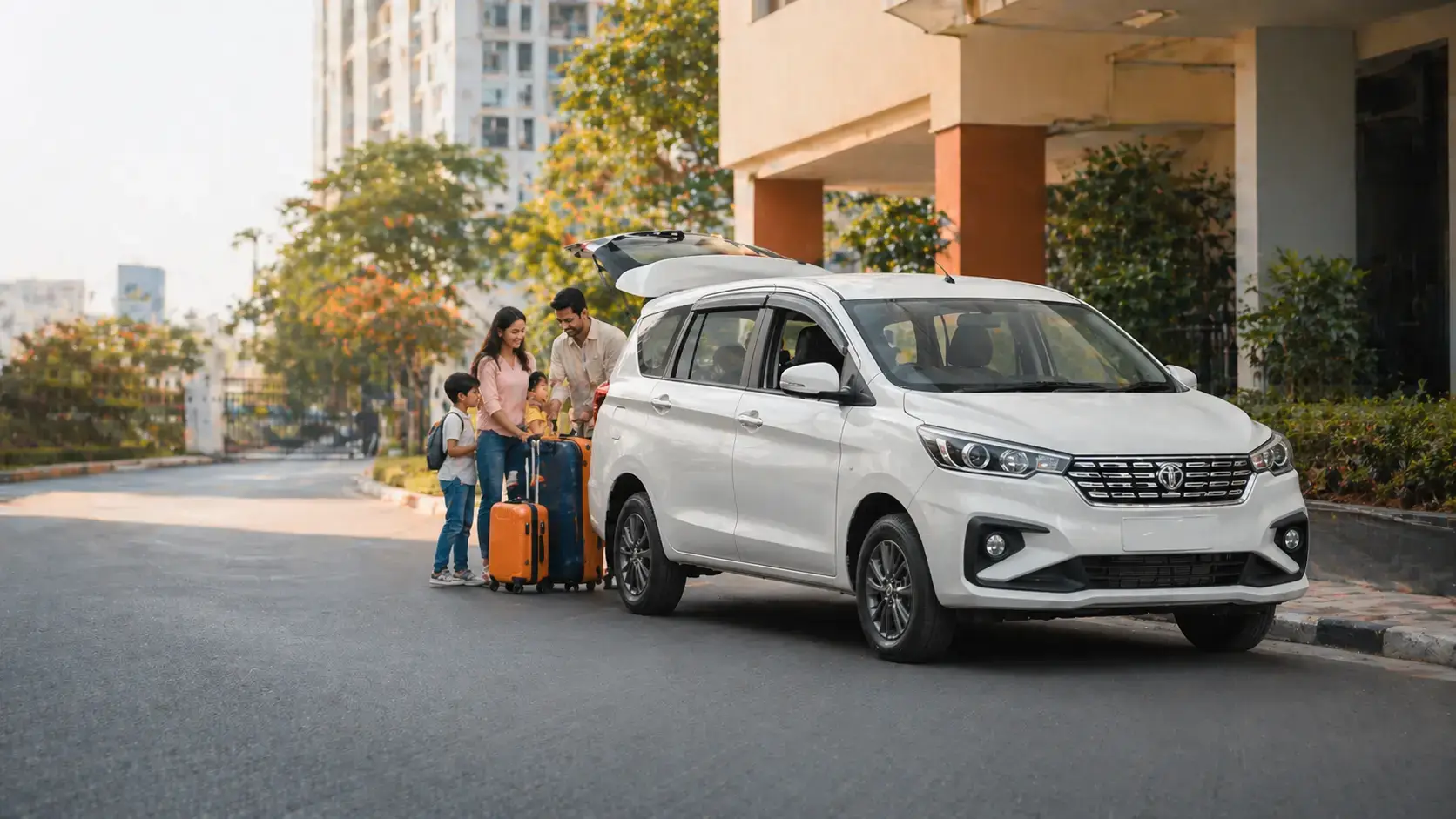 Maruti Ertiga family taxi for affordable outstation travel Delhi