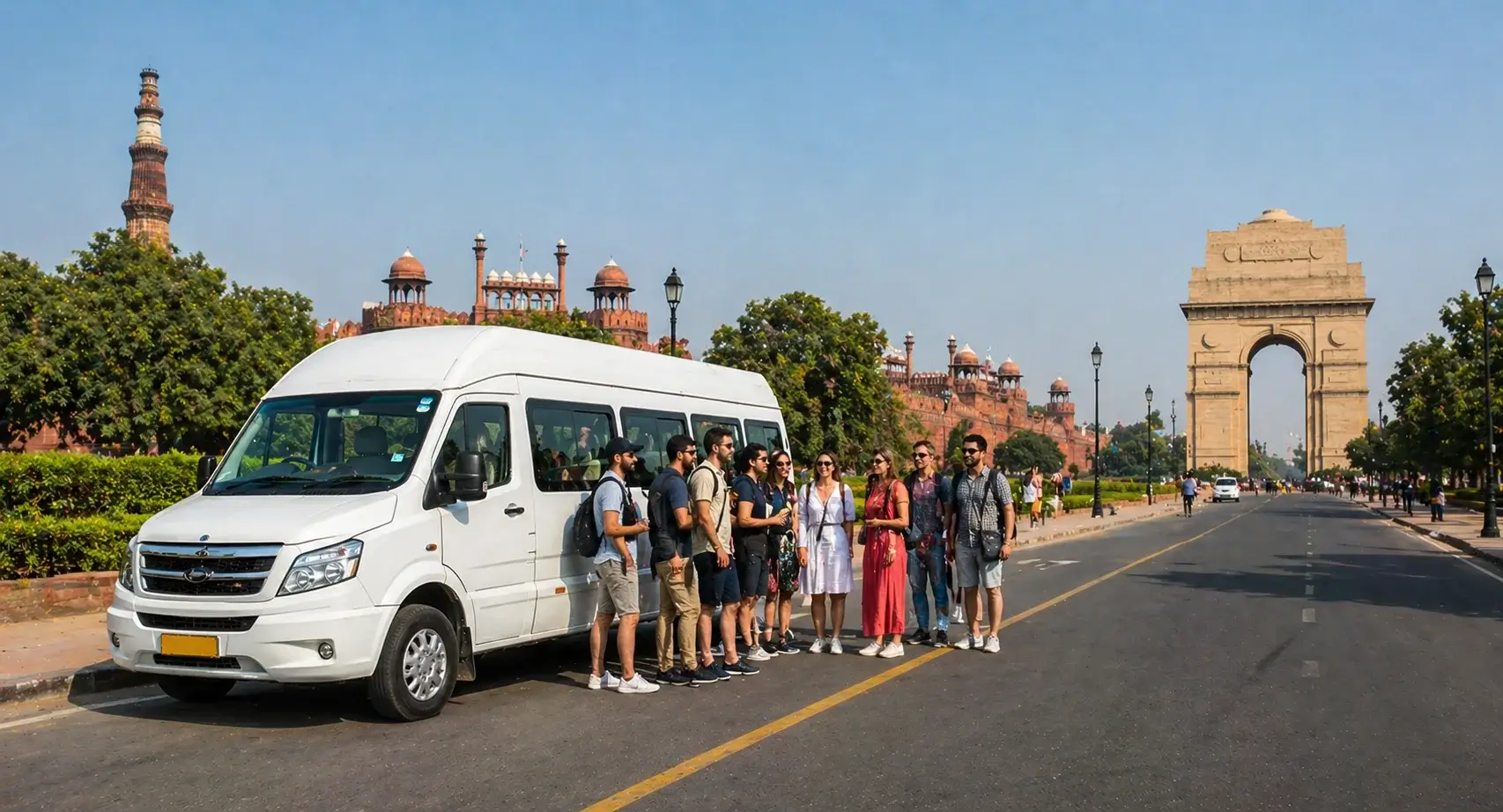 Tempo traveller for local sightseeing in Delhi
