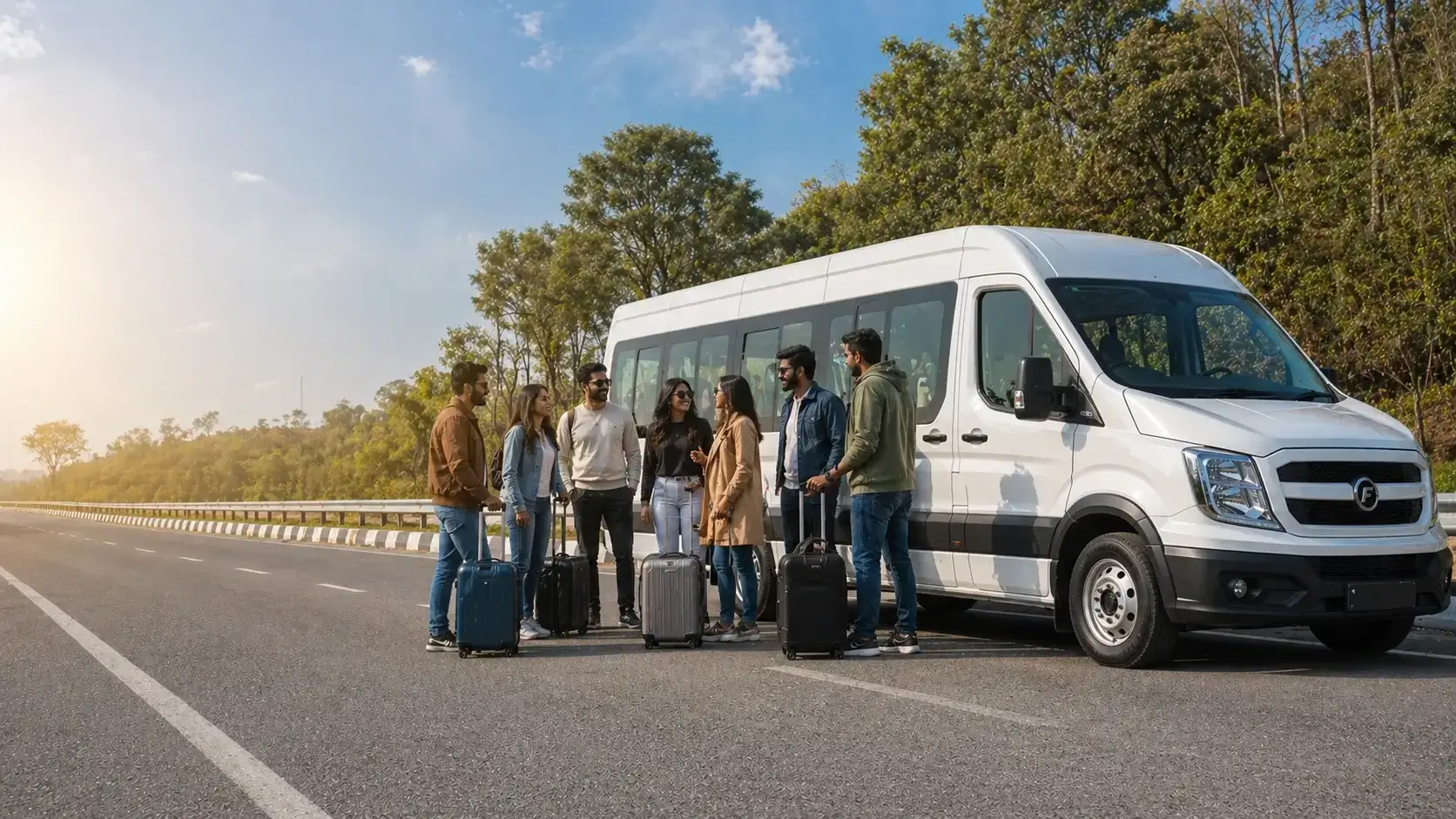 12 seater Urbania van rental in Delhi for group travel