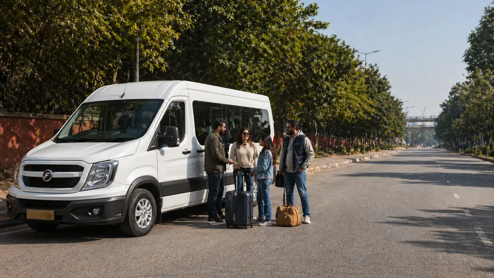 9 seater Urbania van rental in Delhi for family travel